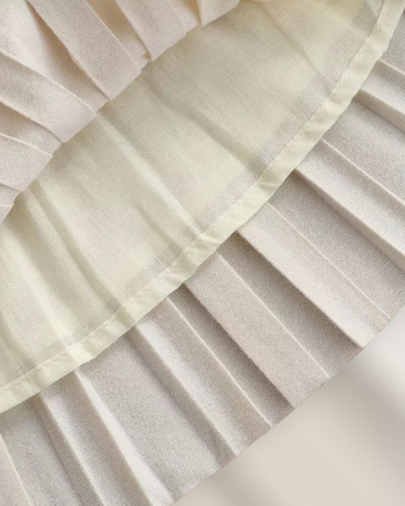 Kunstlederrock beige mit eingenähtem Unterrock