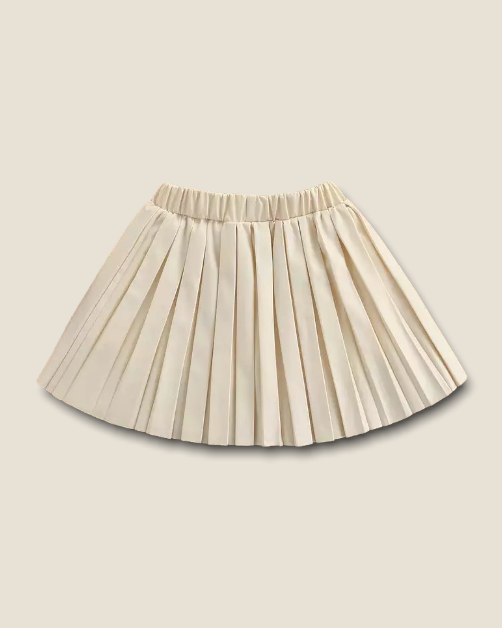 Kunstlederrock beige