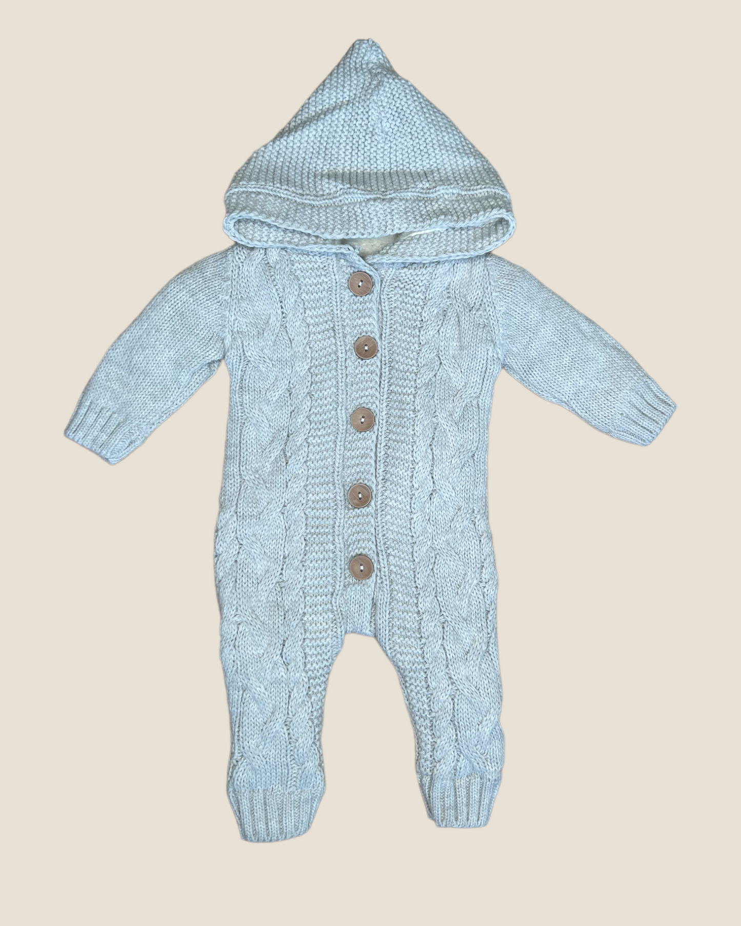 Strickoverall Cozy grau